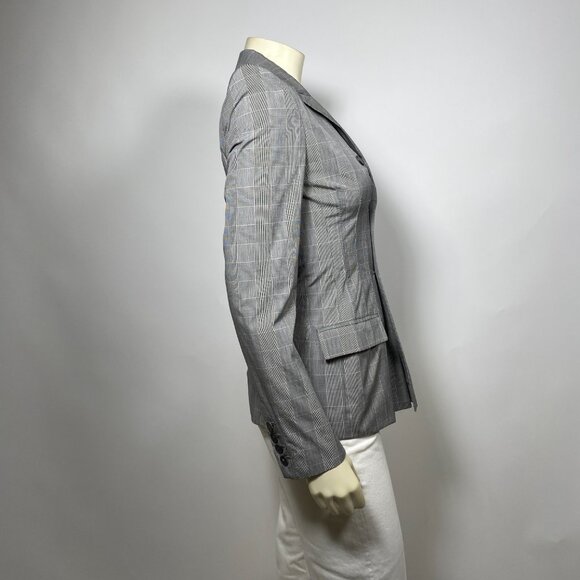 JPG Gaultier 2 Black/White/Pink Plaid Cotton DB Jacket - Picture 4 of 9